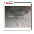 outdoor garden furniture with tempered glass Steel square dining table